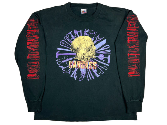 Vintage Carcass 'Tools of the Trade' 1992 Tour Black L/S Shirt