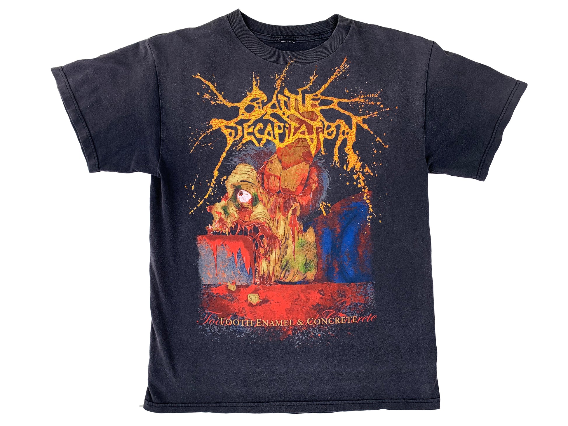Cattle Decapitation 'Tooth Enamel & Concrete' Black T-Shirt 90s Death Metal Hardciore Metal