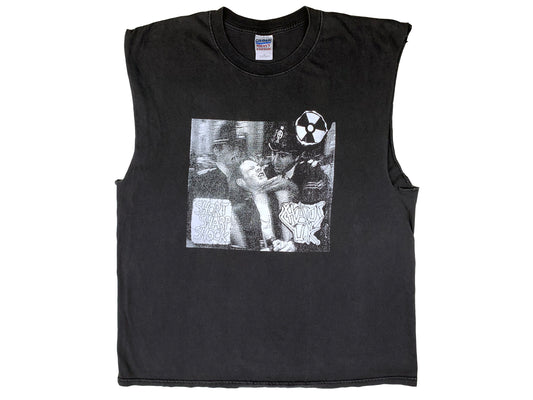 Chaos UK Short Sharp Shock Sleeveless Black T-Shirt