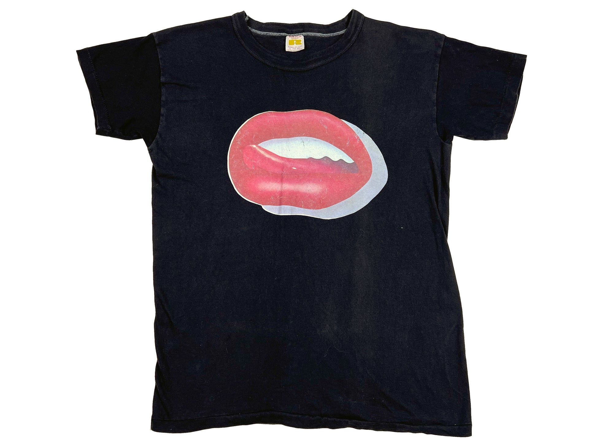 Vintage Charles White III Lips Black T-Shirt