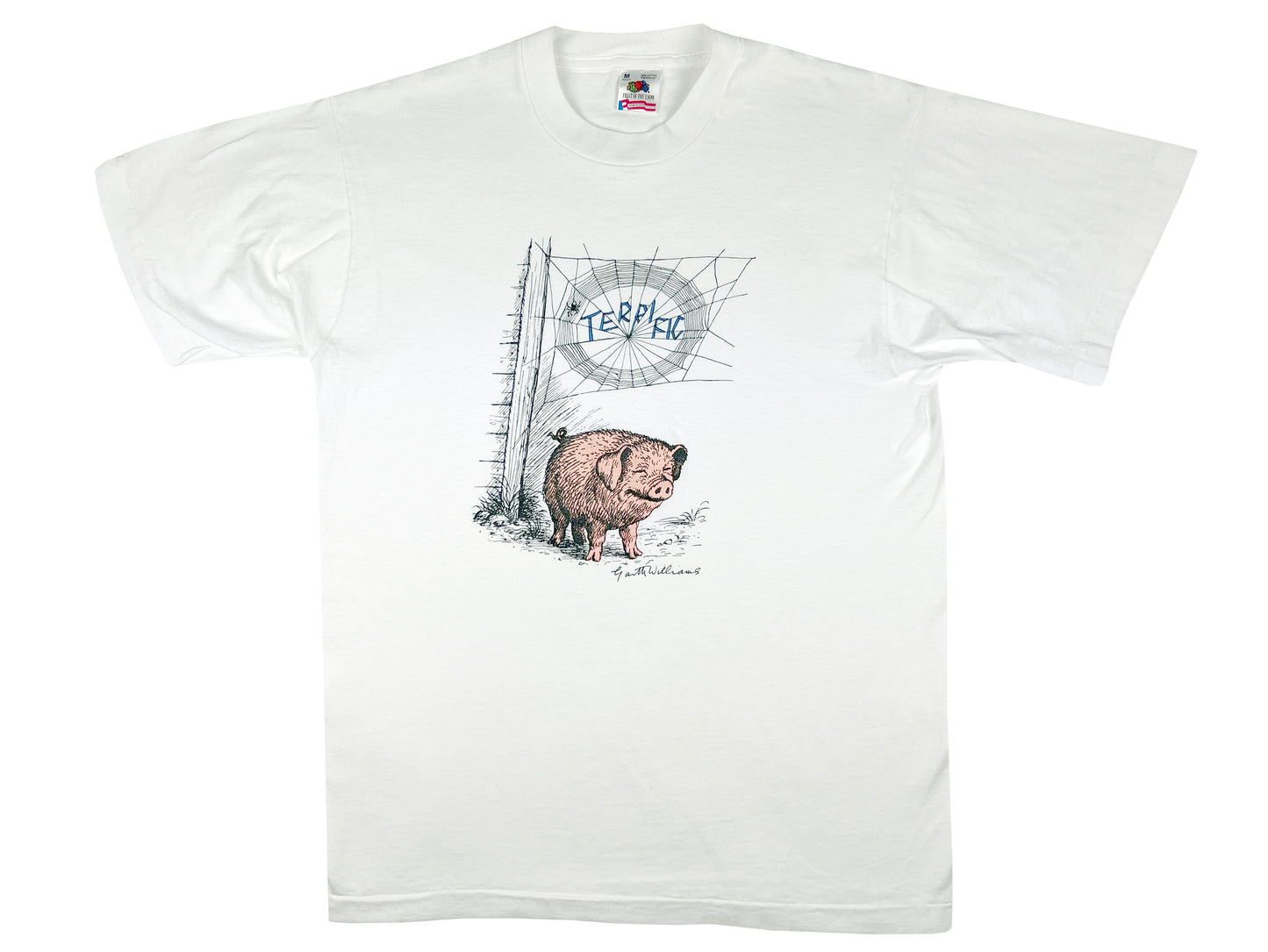 Vintage Charlotte's Web 'Terrific' Garth Williams White T-Shirt
