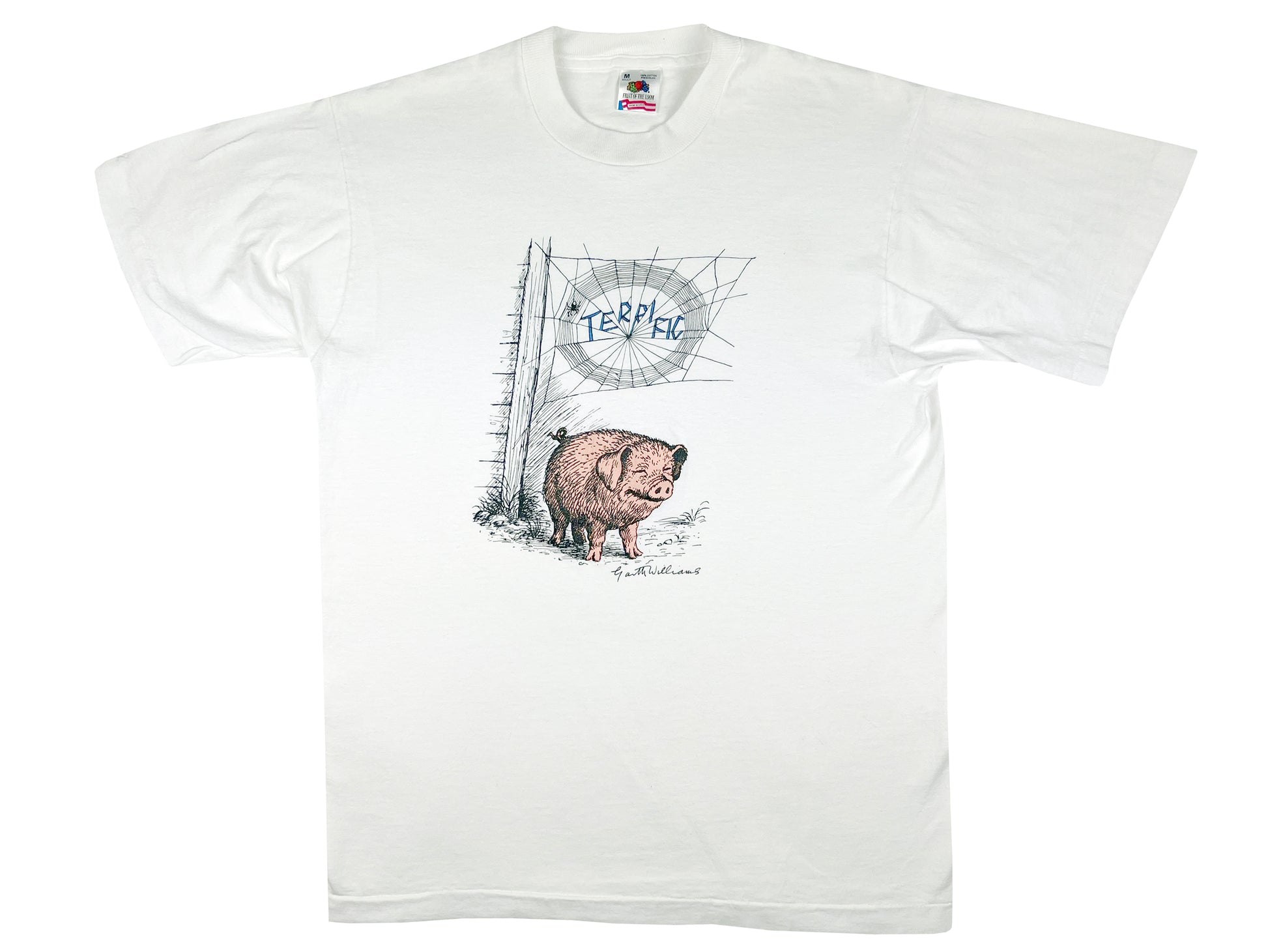 Vintage Charlotte's Web 'Terrific' Garth Williams White T-Shirt