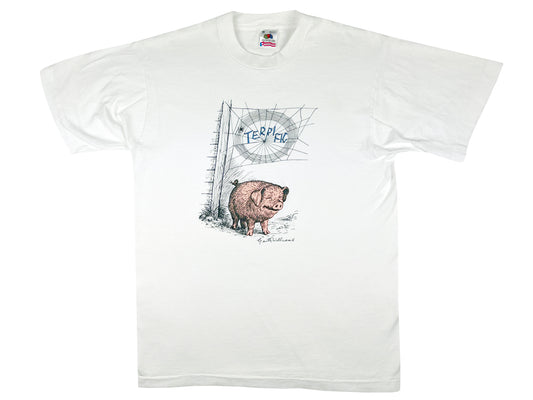 Vintage Charlotte's Web 'Terrific' Garth Williams White T-Shirt