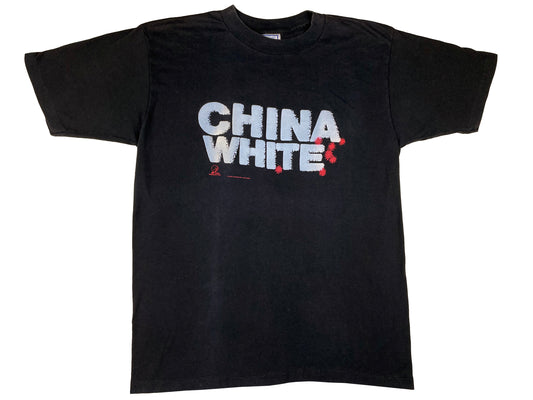 Vintage China White Movie Black T-Shirt