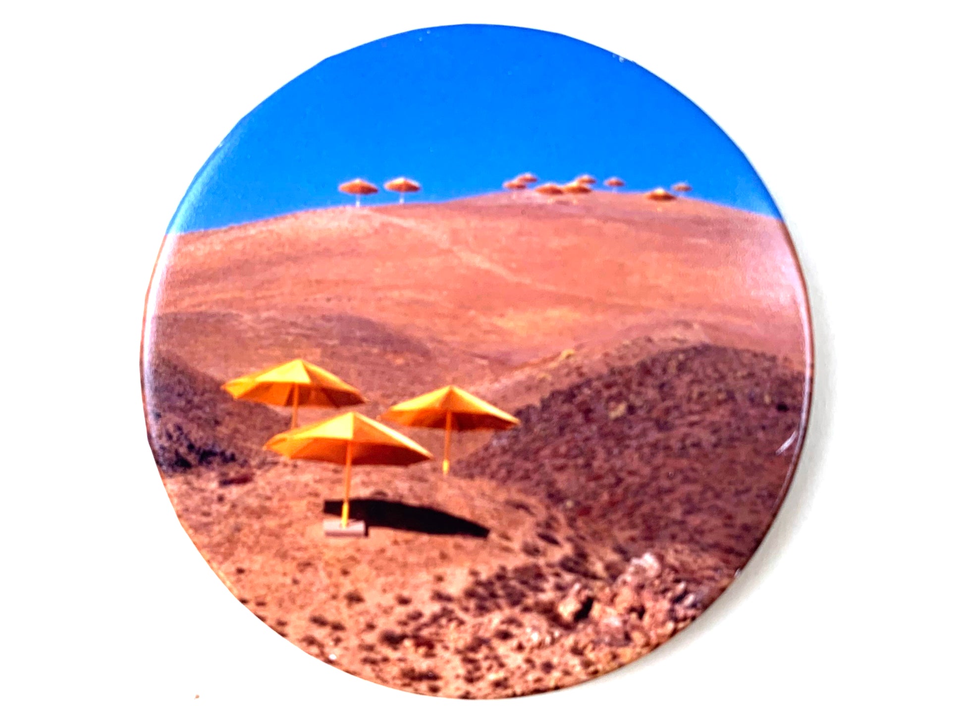 Vintage Christo and Jeanne-Claude Umbrellas Pin 80s