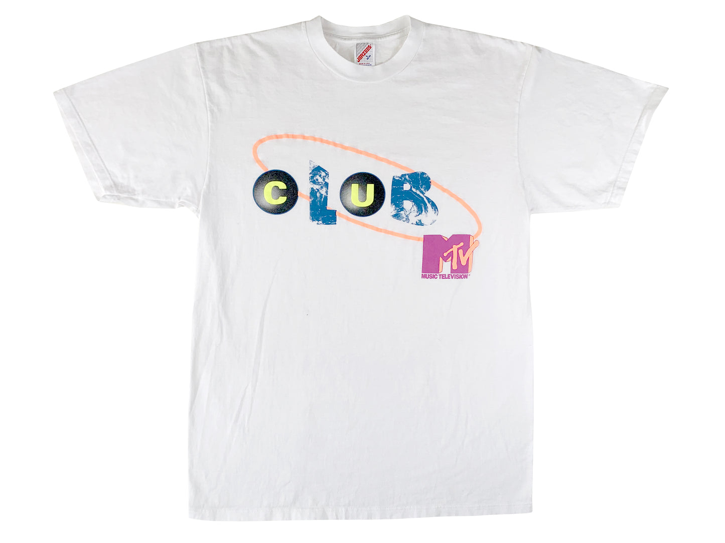 Vintage Club MTV White T-Shirt TV Show 80s 90s Dance Music