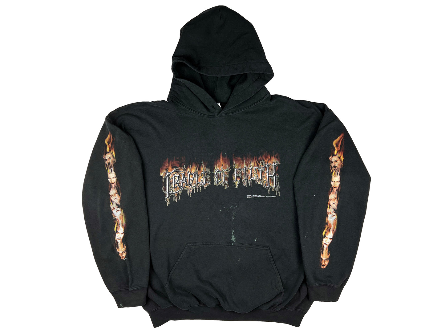 Vintage Cradle of Filth 'Midian' Black Hoodie Black Metal Death UK England Band 90s y2k