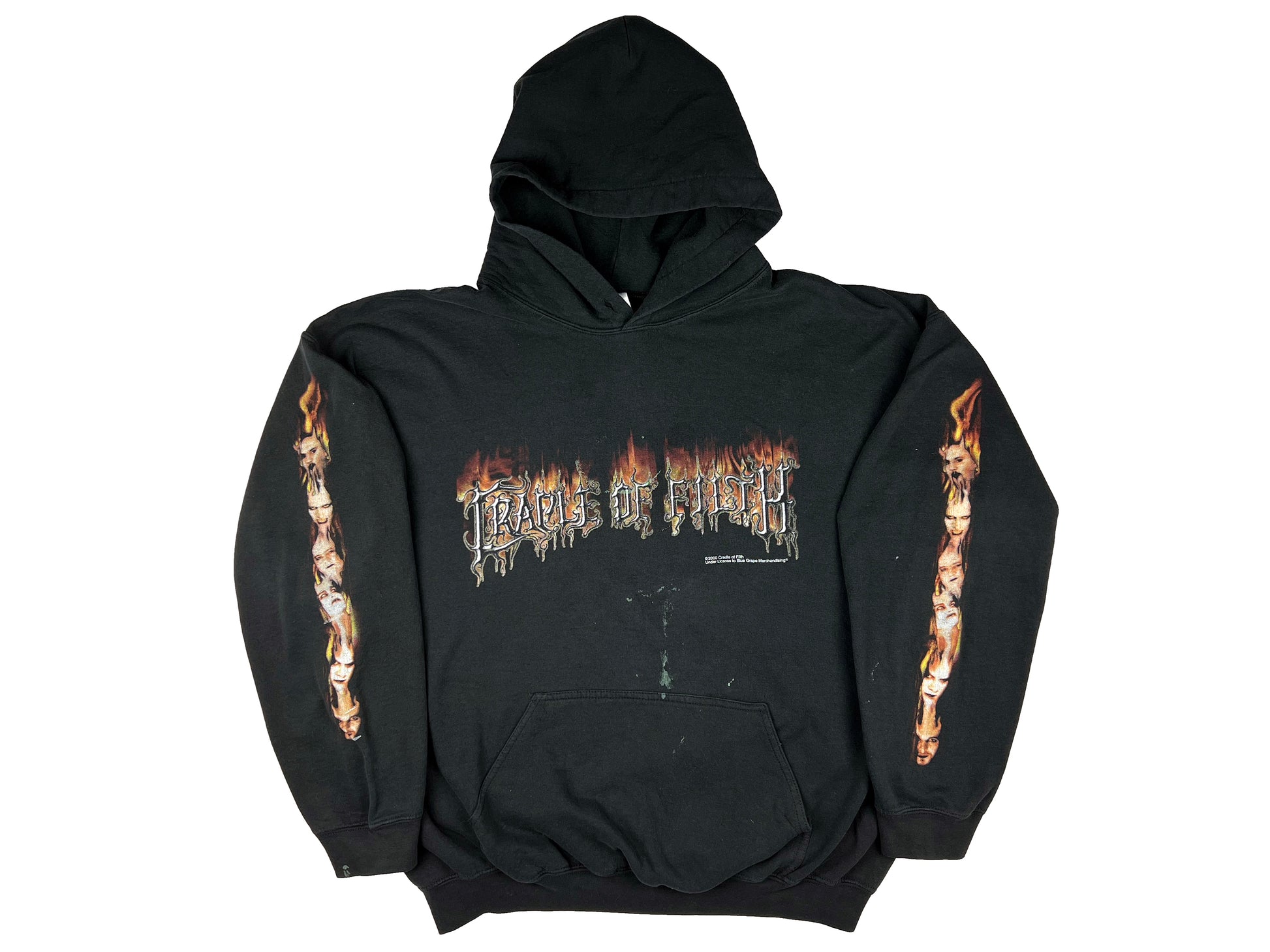 Vintage Cradle of Filth 'Midian' Black Hoodie Black Metal Death UK England Band 90s y2k