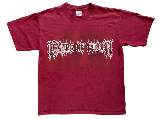 Vintage Cradle of Filth 'Midian' maroon T-Shirt Black Metal band UK 