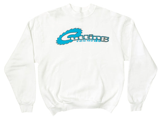 Vintage Cutting Records White Sweatshirt