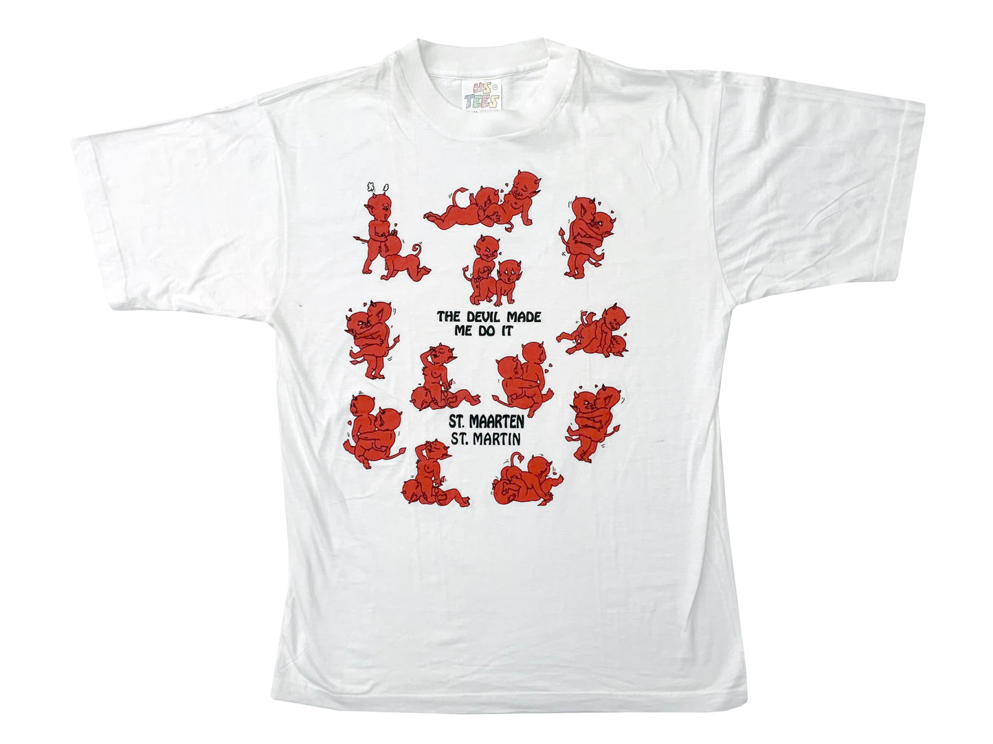 Vintage Devil Sex Positions St Martin T-Shirt Devil made me do it tourist souvenir 90s