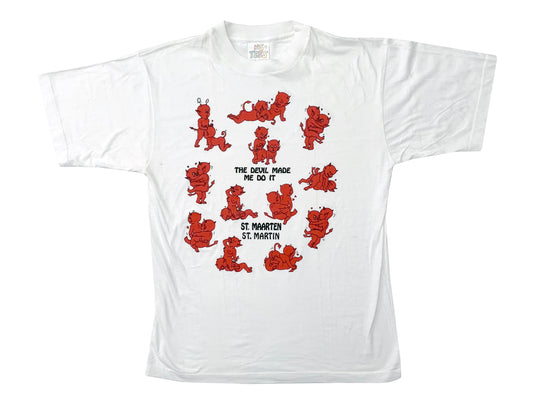 Vintage Devil Sex Positions St Martin T-Shirt Devil made me do it tourist souvenir 90s