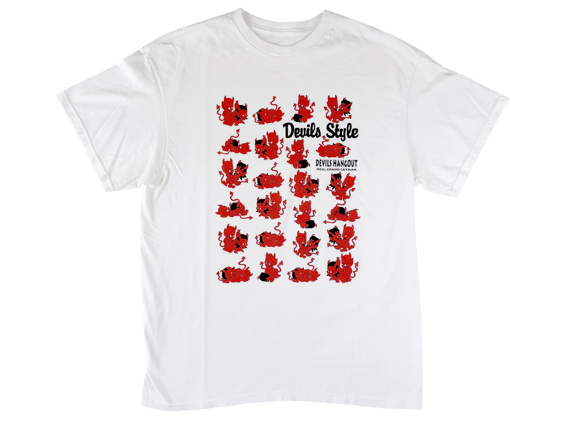 Vintage Devils Hangout Sex Positions White T-Shirt