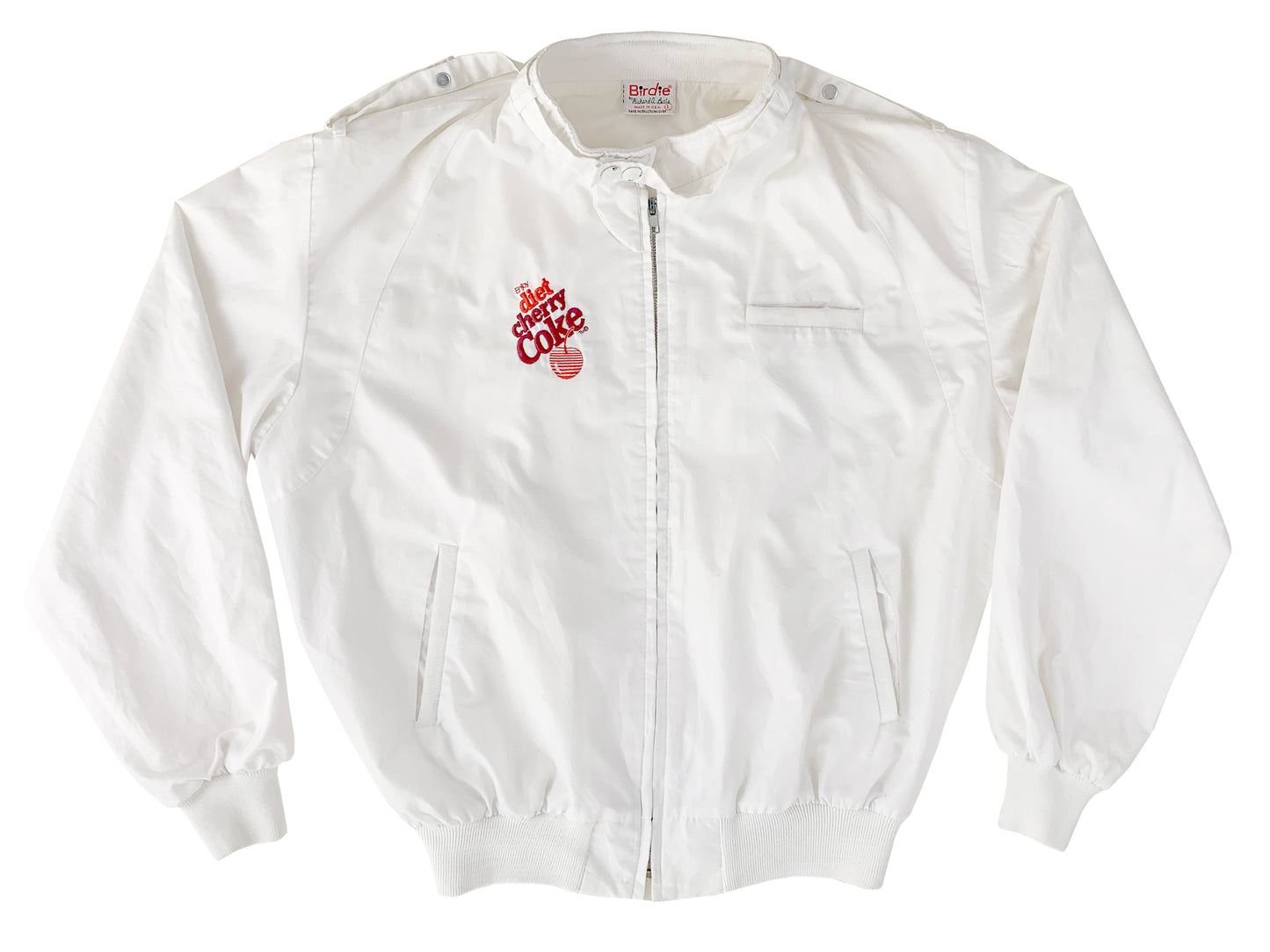 Vintage Diet Cherry Coke White Jacket 80s 90s