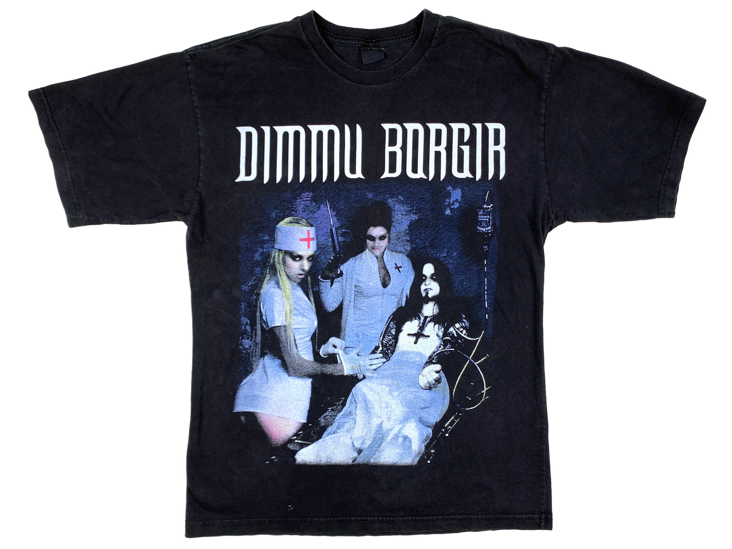 Vintage Dimmu Borgir Nurse T-Shirt BLack Metal band 