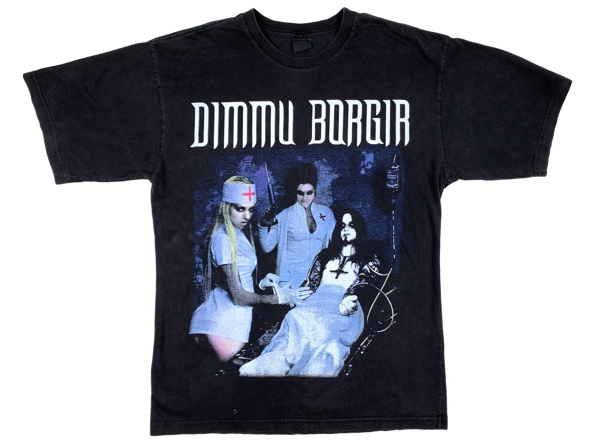 Vintage Dimmu Borgir Nurse T-Shirt BLack Metal band 