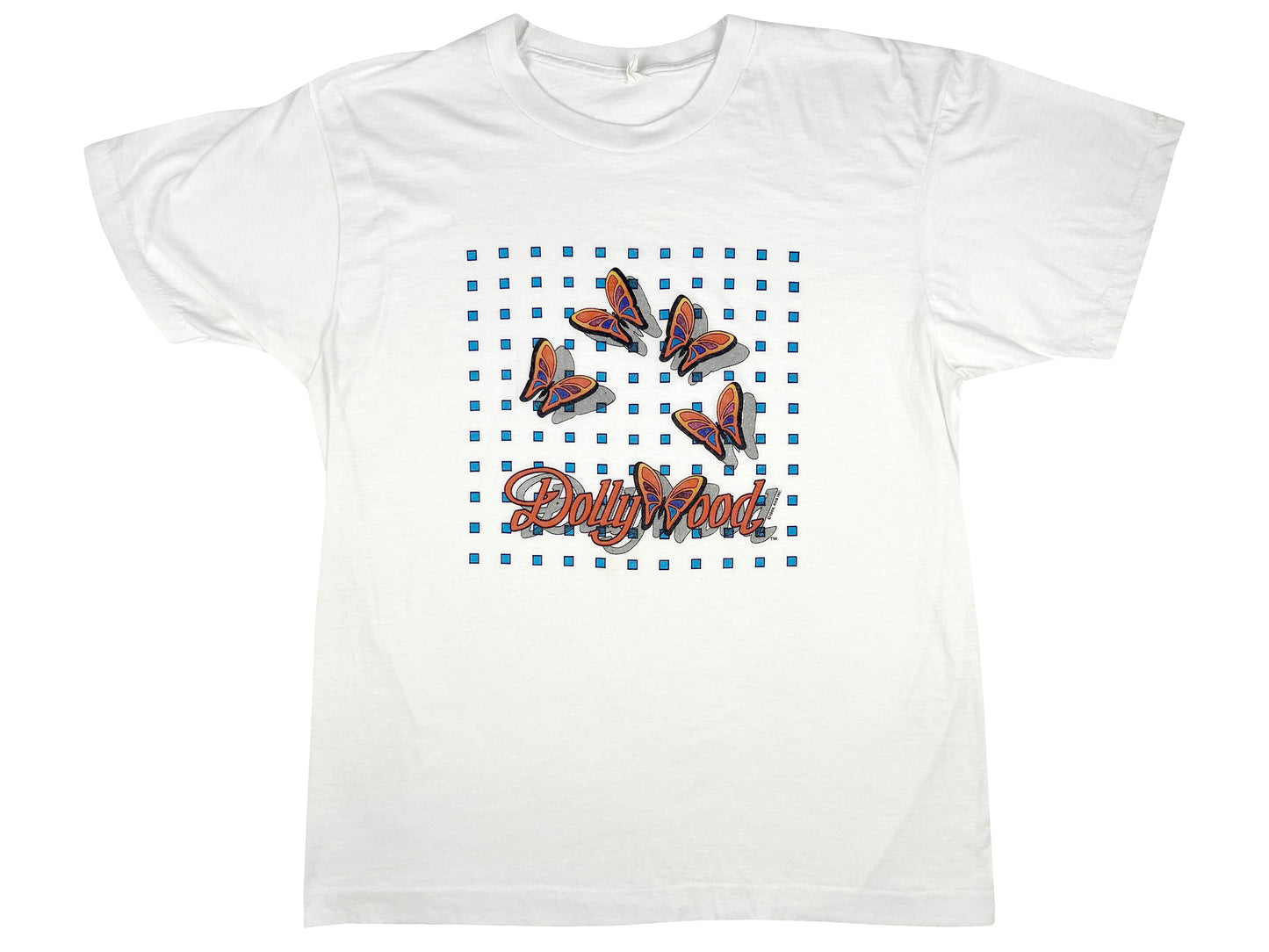 Vintage Dollywood Butterflies White T-Shirt