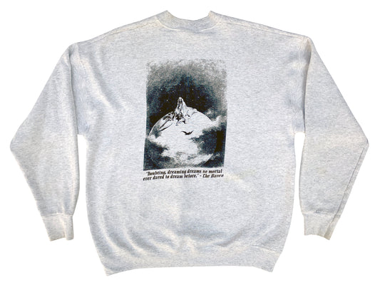 Vintage Edgar Allan Poe Museum Grey Sweatshirt