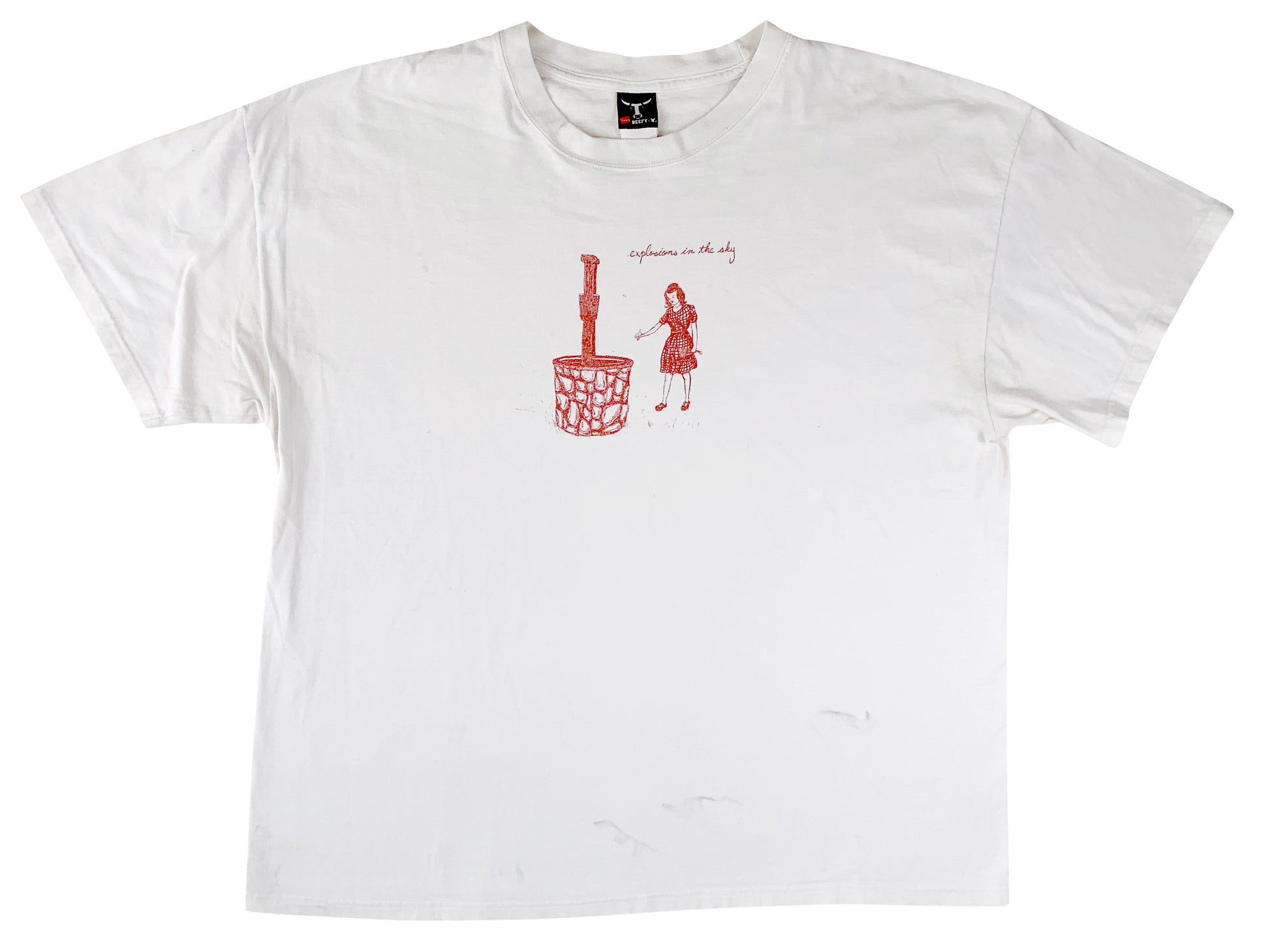 Vintage Explosions in the Sky White T-Shirt Band 