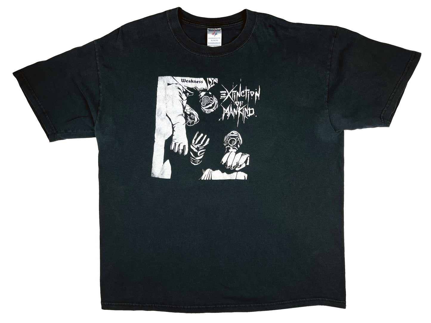 Vintage Extinction of Mankind 'Weakness EP' Black T-Shirt hardcore punk band