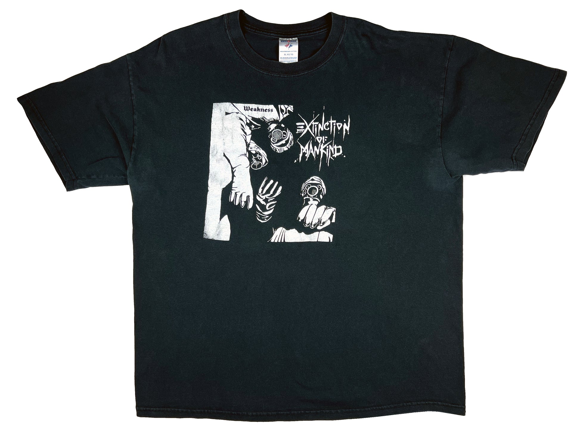 Vintage Extinction of Mankind 'Weakness EP' Black T-Shirt hardcore punk band