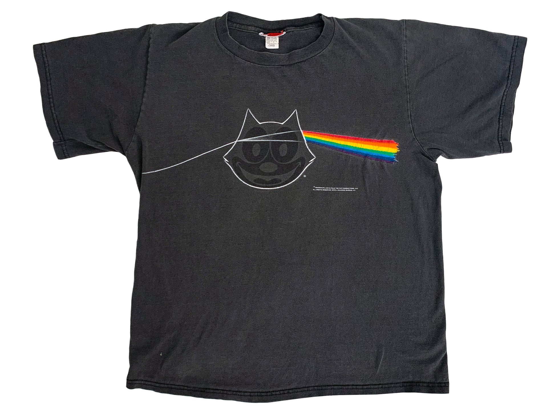 Vintage Felix The Cat x Pink Floyd Black T-Shirt y2k