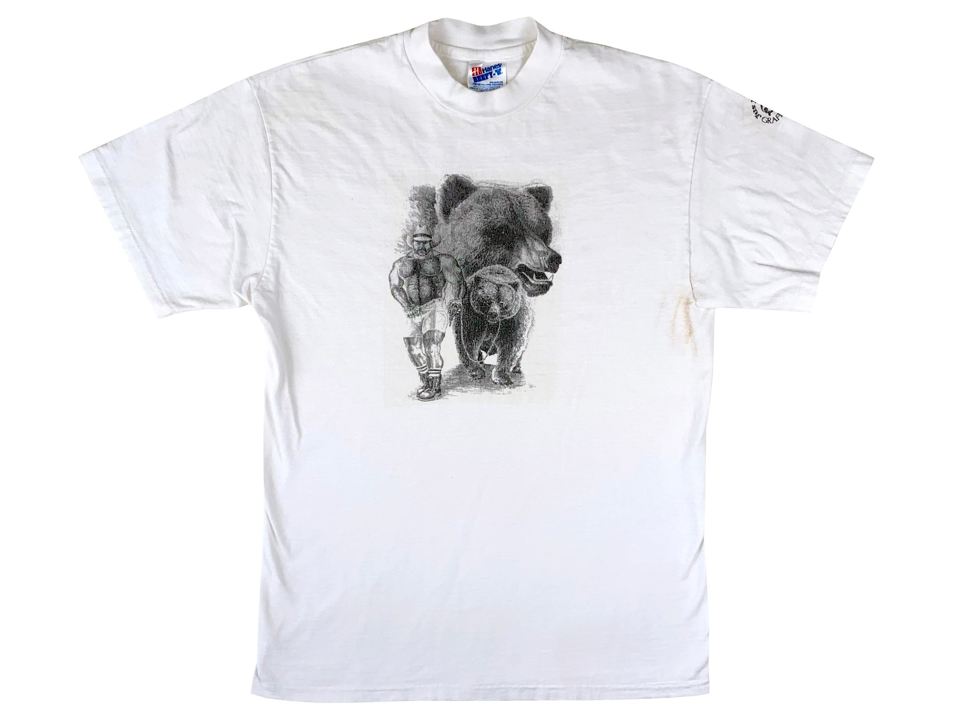 Vintage Gay Bear Illustration White T-Shirt
