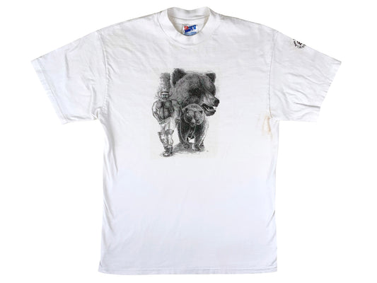 Vintage Gay Bear Illustration White T-Shirt