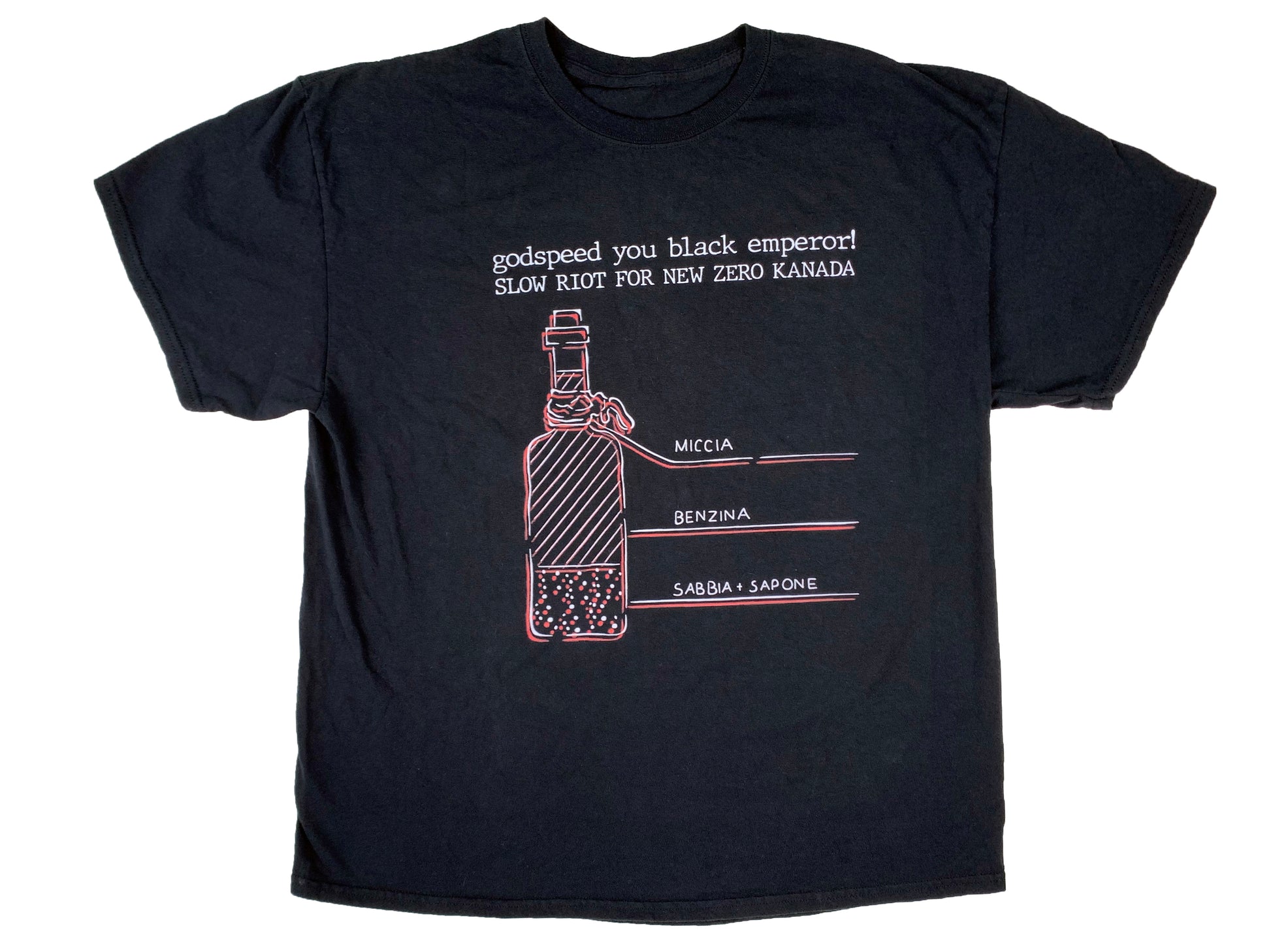 Godspeed You Black Emperor! 'Slow Riot' Black T-Shirt Canadian band indie rock 90s y2k