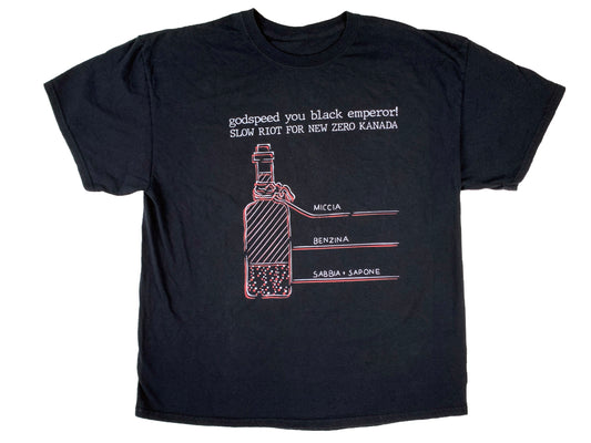 Godspeed You Black Emperor! 'Slow Riot' Black T-Shirt Canadian band indie rock 90s y2k