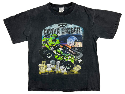 Vintage Grave Digger Monster Truck Black T-Shirt 90s y2k