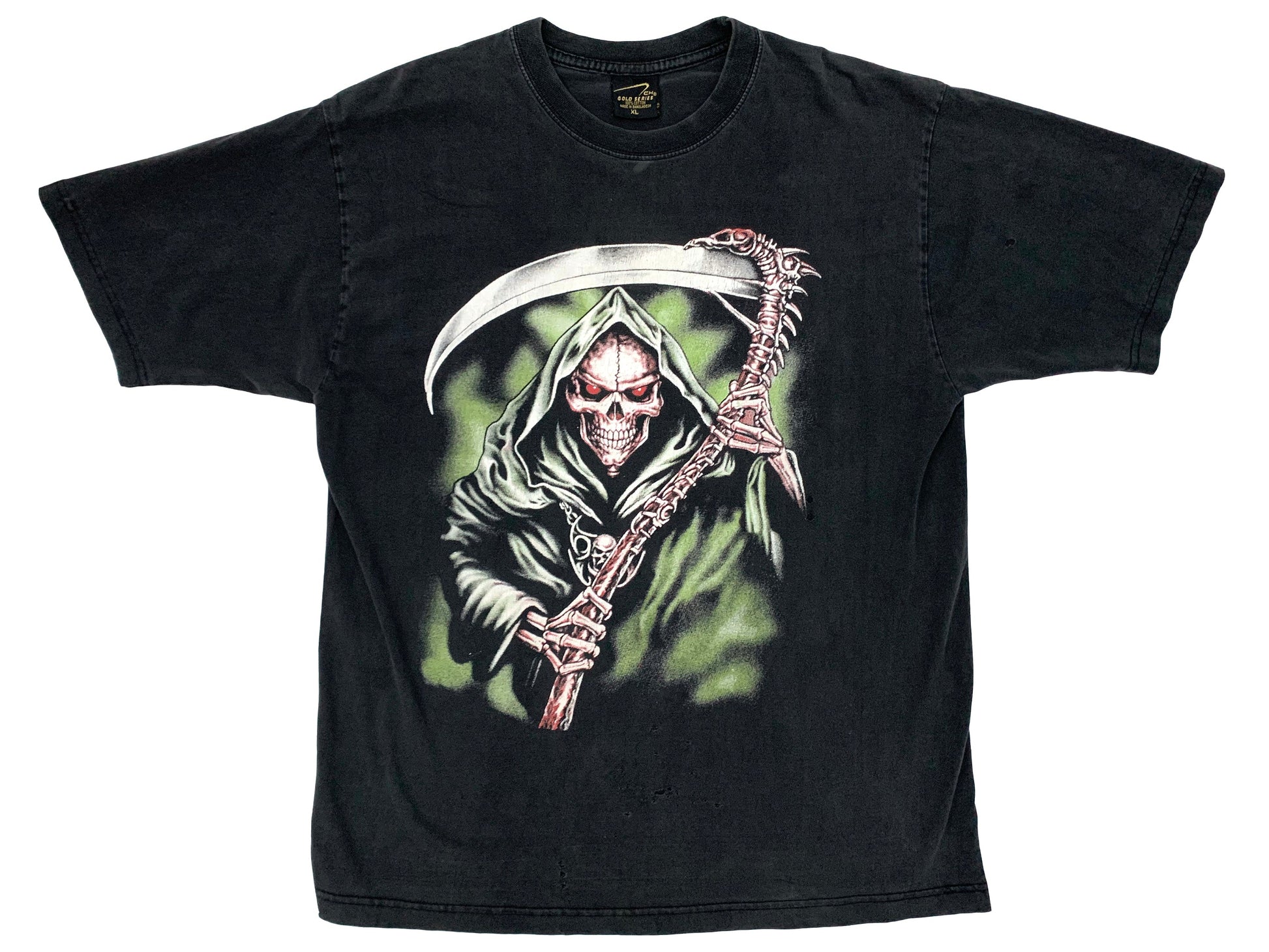 Vintage Grim Reaper Black T-Shirt 90s y2k Death 
