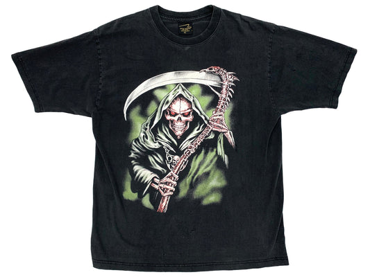Vintage Grim Reaper Black T-Shirt 90s y2k Death 