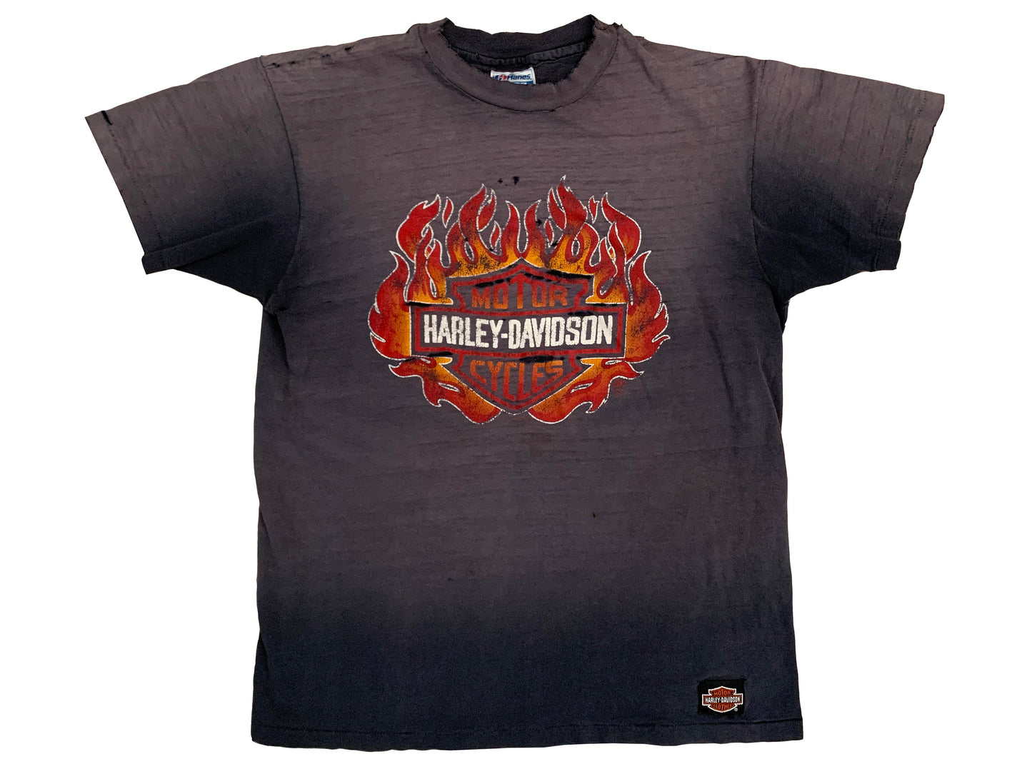 Vintage Harley-Davidson Motorcycles Honolulu Hawaii Distresed Black T-Shirt 80s 90s