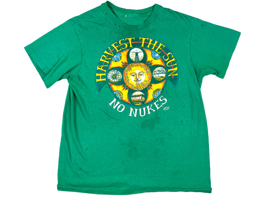 Vintage Harvest the Sun No Nukes Green T-Shirt