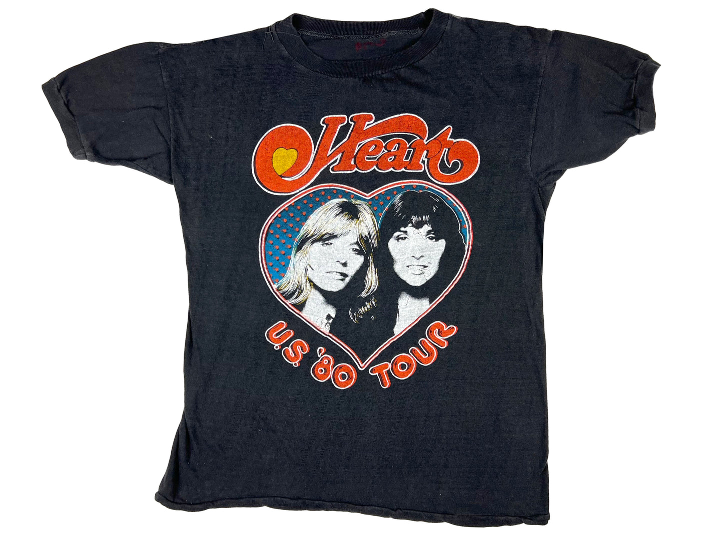 Vintage Heart 1980 US Tour Black T-Shirt