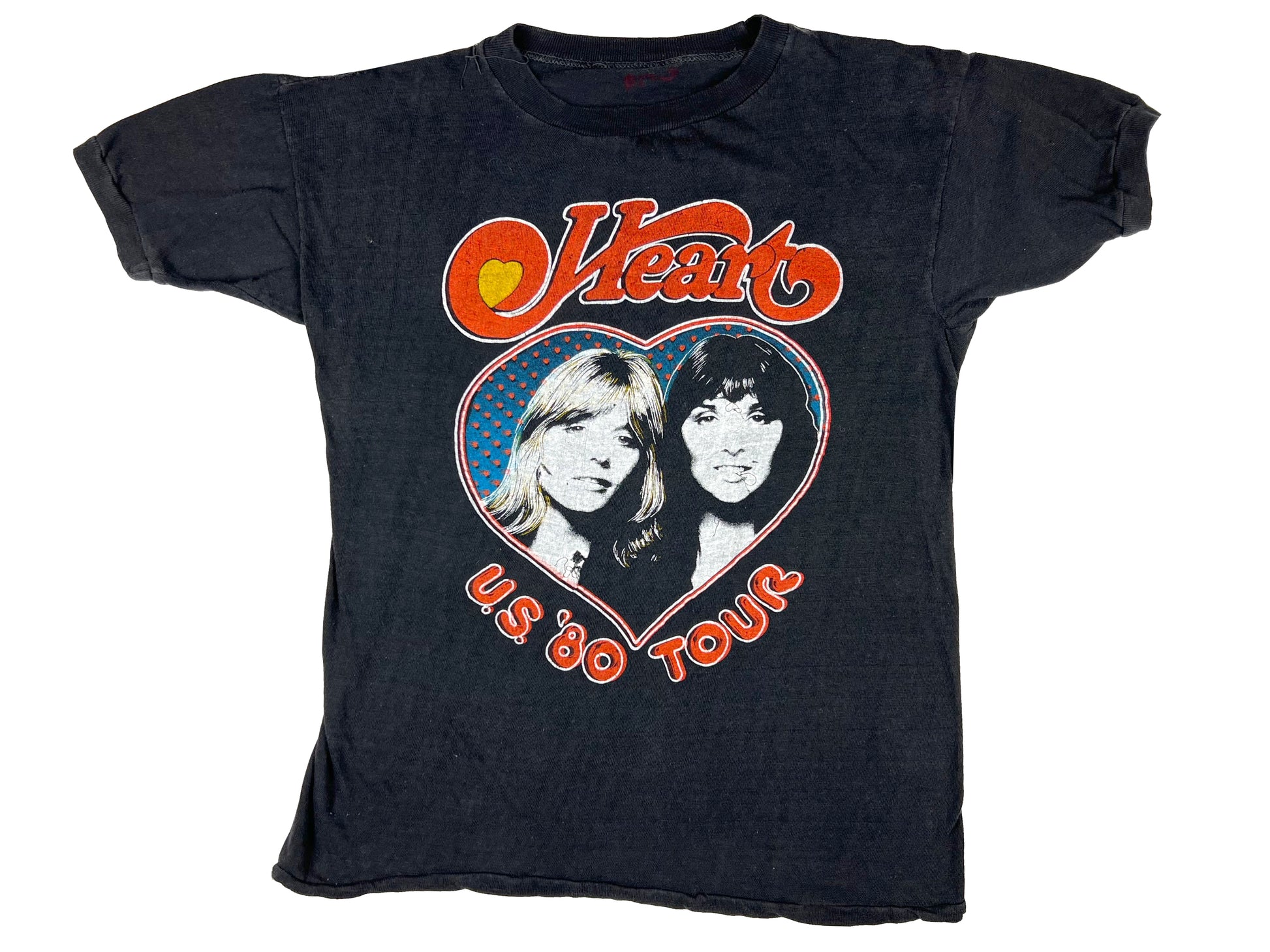 Vintage Heart 1980 US Tour Black T-Shirt
