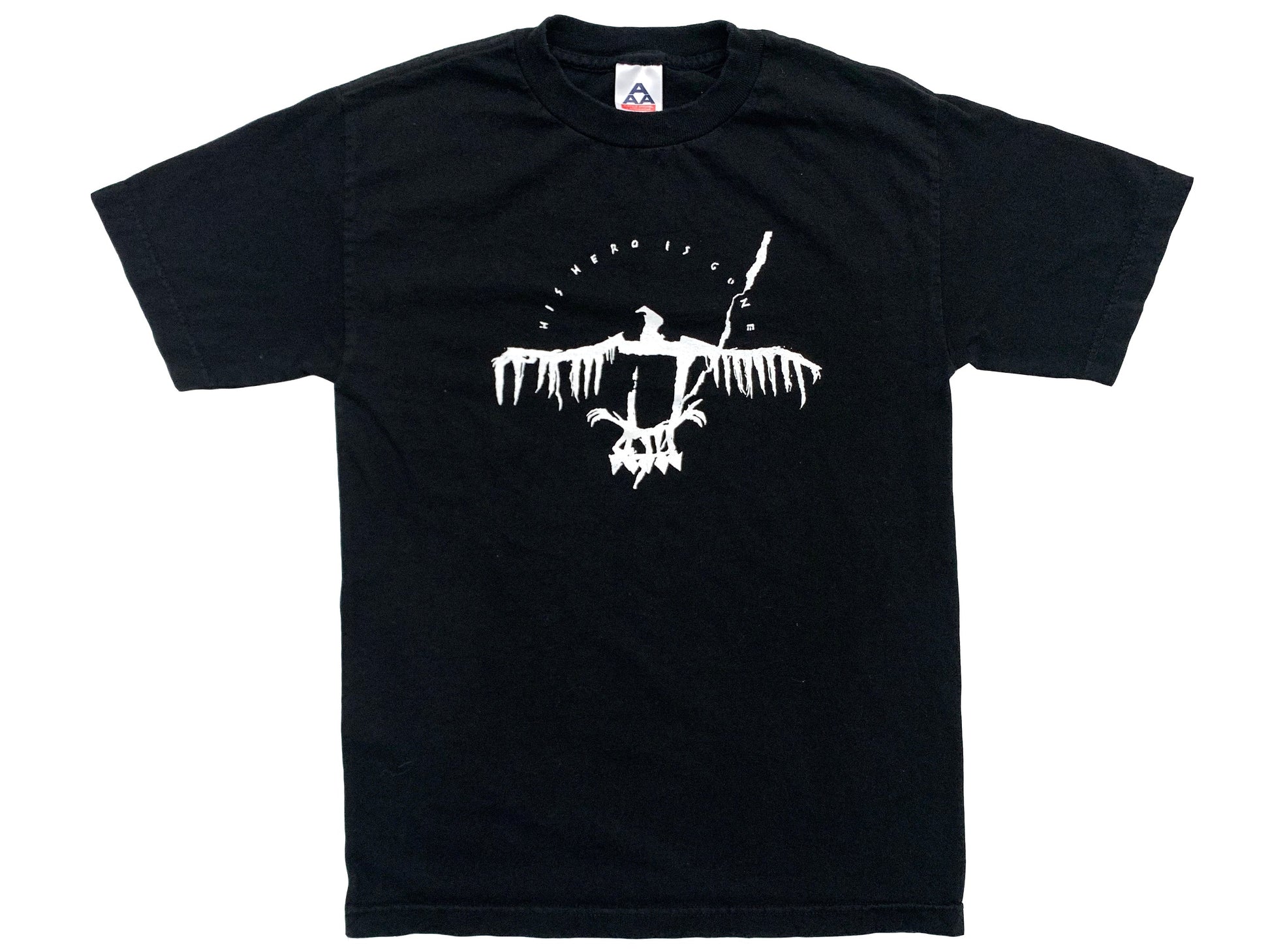 Vintage His Hero Is Gone Black T-Shirt Band Hardcore Crust Punk Metal 