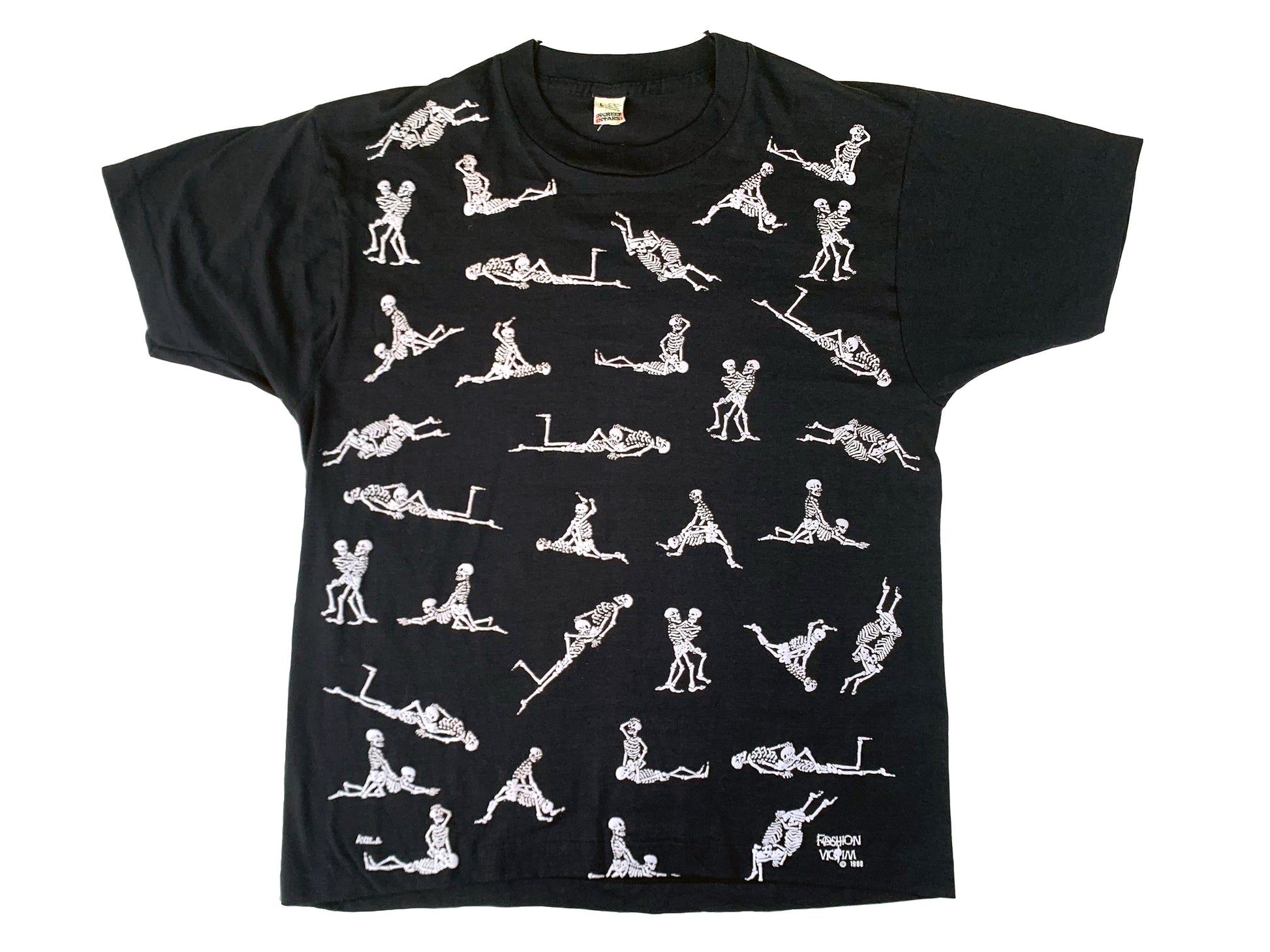 Vintage Fashion Victim Skeleton Sex Positions T-Shirt