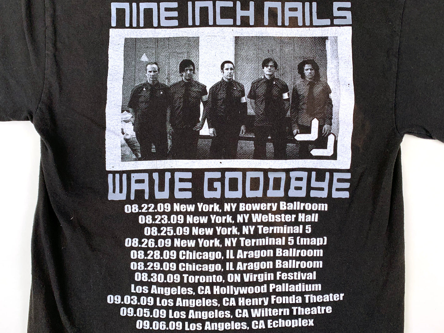 Nine Inch Nails 'Wave Goodbye' 2009 Tour T-Shirt