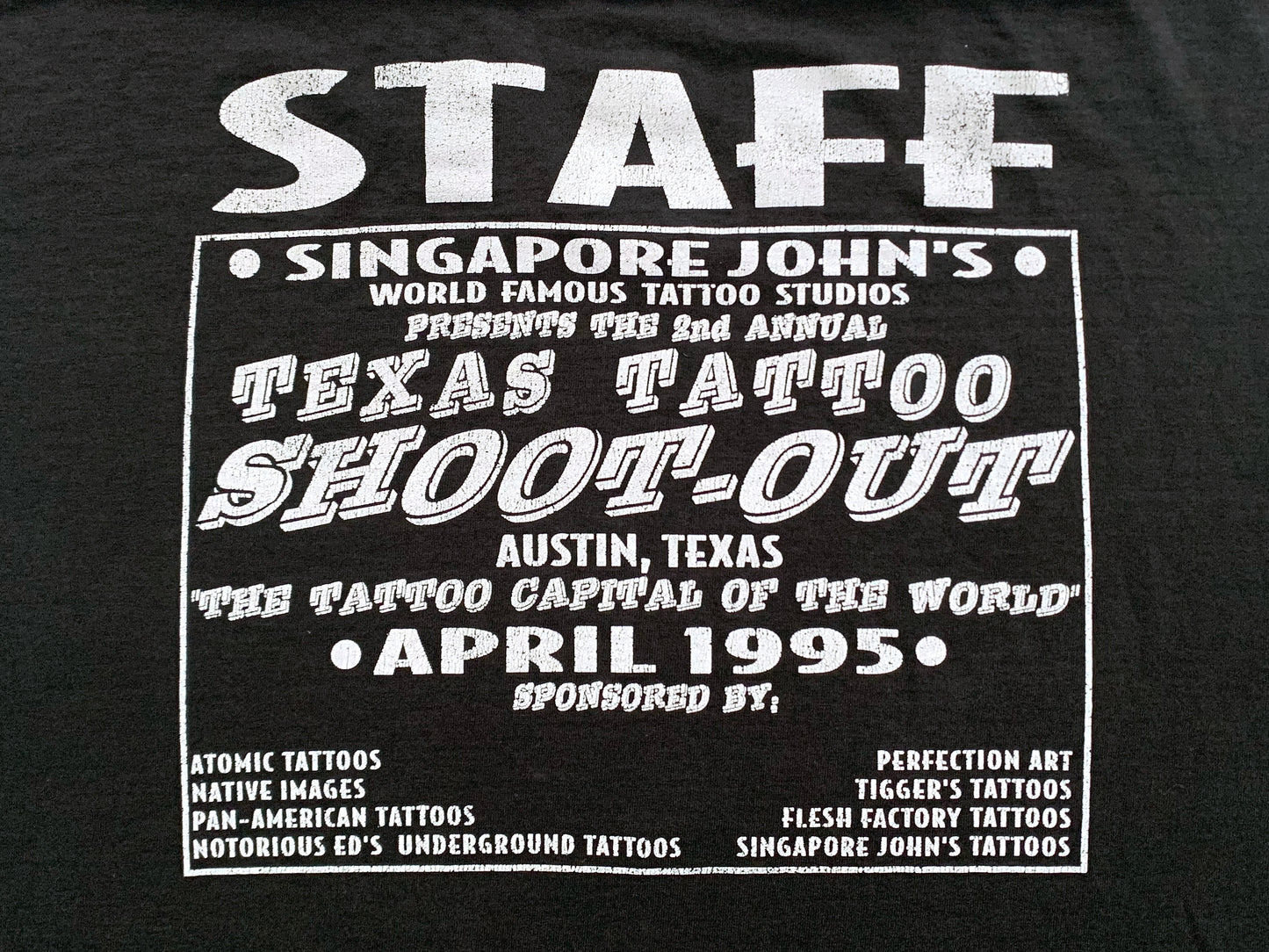 Skin Art Magazine x Texas Tattoo Shoot-Out 1995 Staff T-Shirt