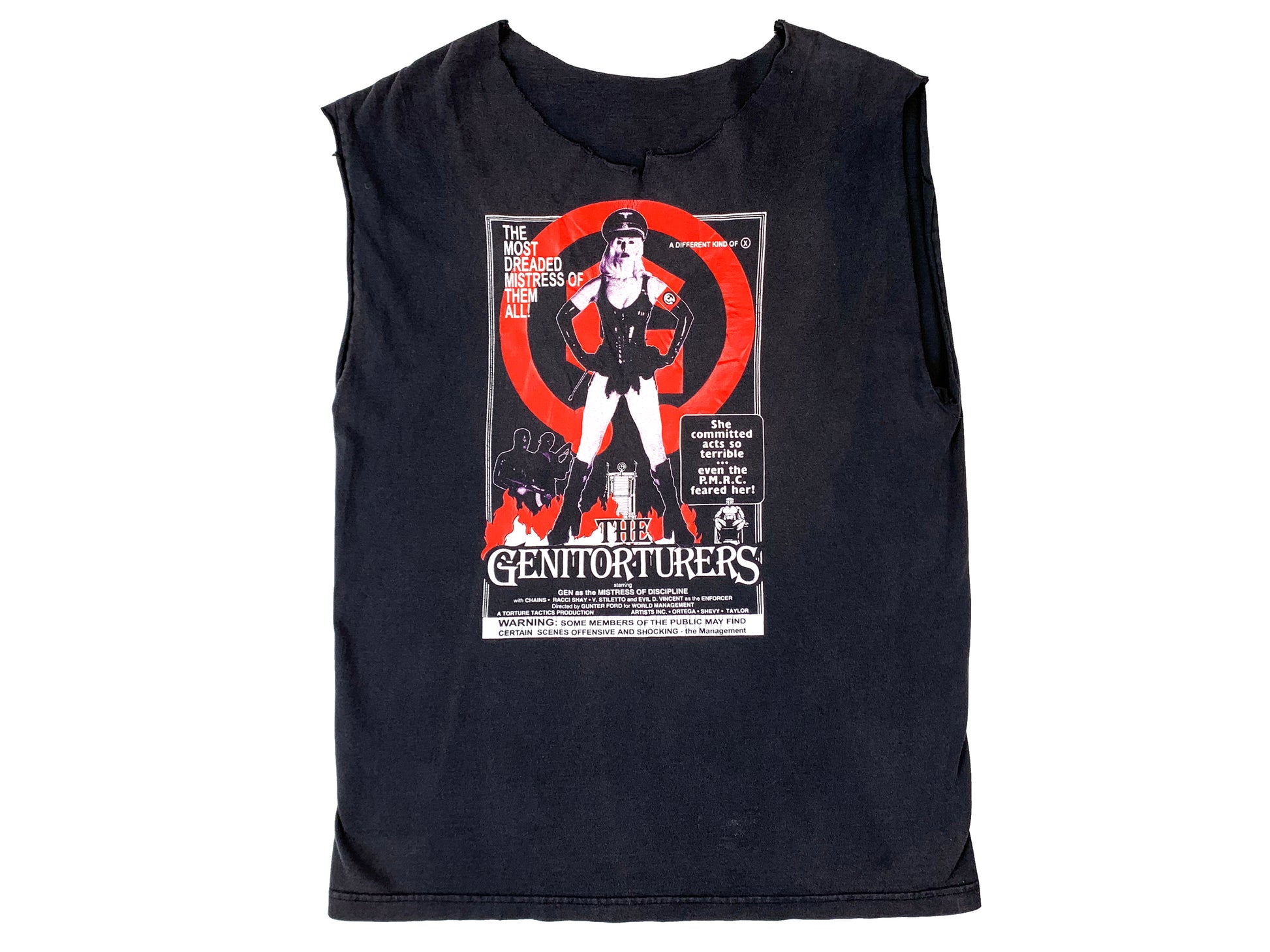 Vintage The Genitorturers Sleeveless Black T-Shirt