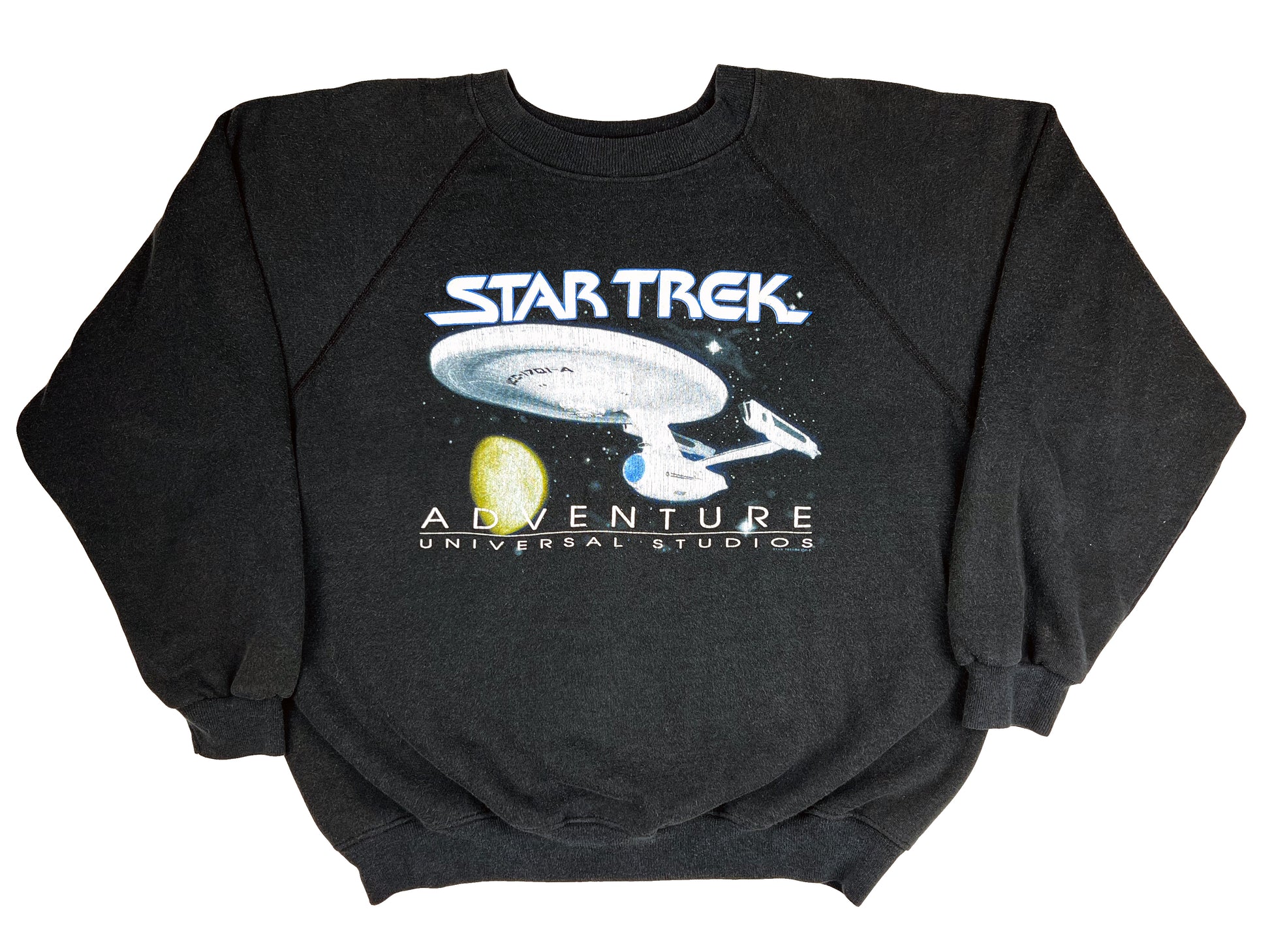 Vintage Star Trek 'Adventure' Universal Studios Black Sweatshirt