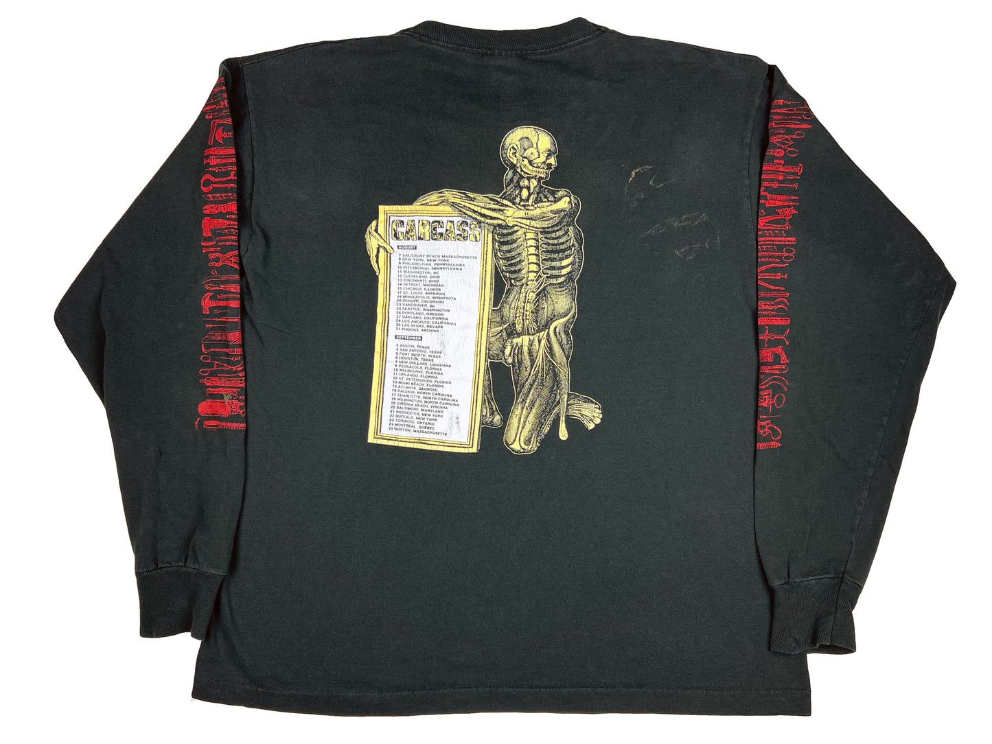 Carcass 'Tools of the Trade' 1992 Tour L/S Shirt