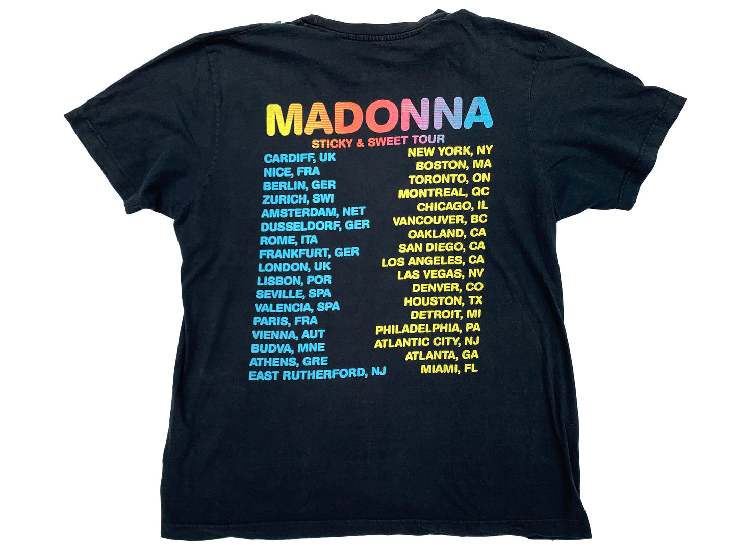 Madonna 'Sticky & Sweet' Tour 2008 T-Shirt