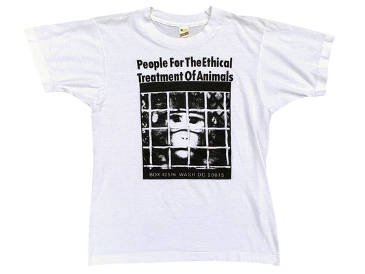Vintage PETA Caged Monkey T-Shirt