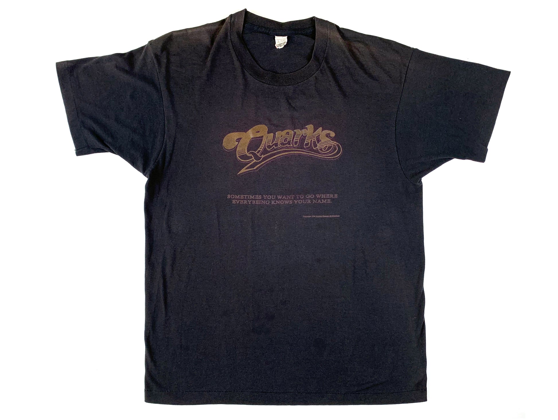 Vintage Star Trek 'Deep Space Nine' Quarks Bar Cheers Black T-Shirt