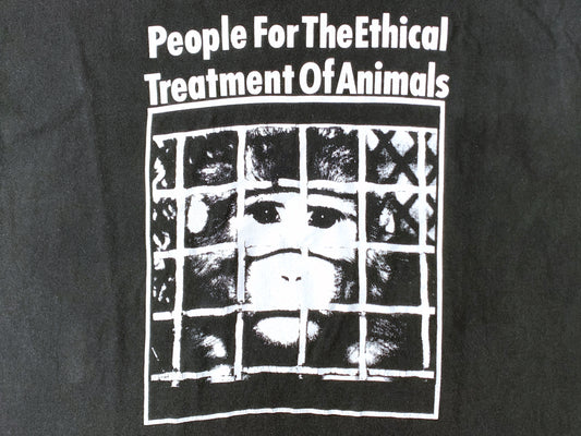 PETA Caged Monkey Black T-Shirt