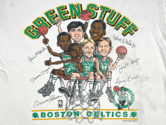 Boston Celtics Green Stuff Caricature T-Shirt