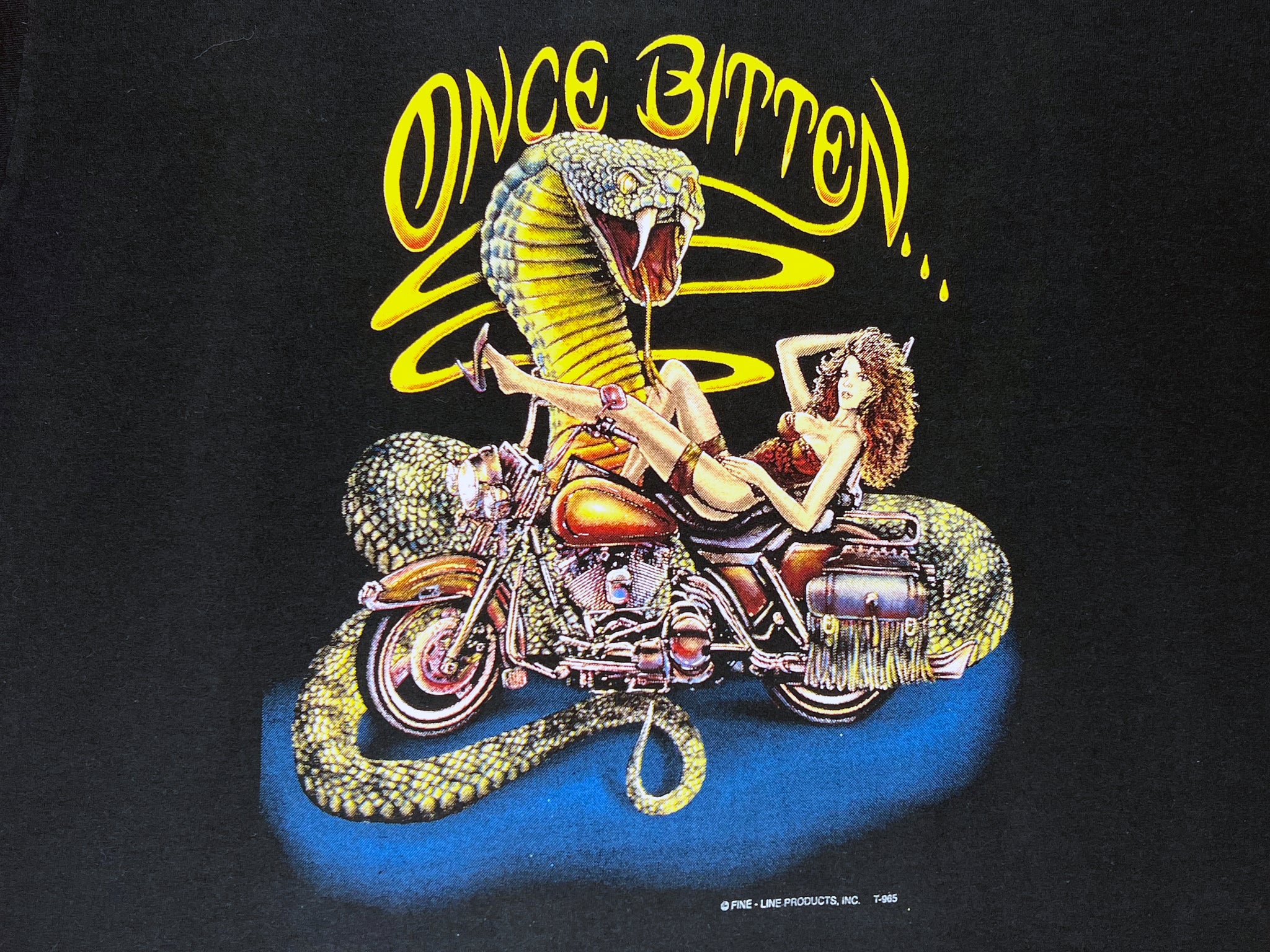 Once Bitten Cobra Biker Babe T-Shirt